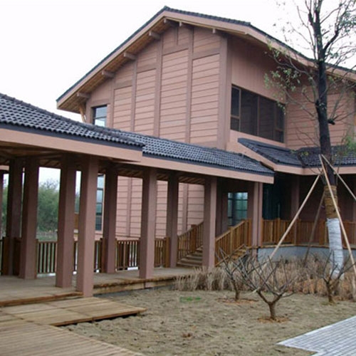 广东省塑木木屋木塑景观长廊工程
