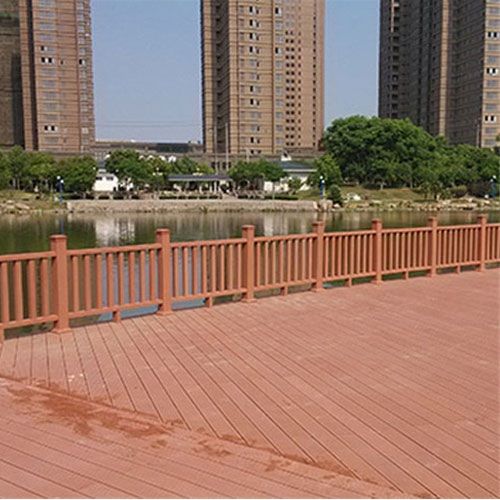 广东省户外休闲广场塑木地板栏杆施工案例