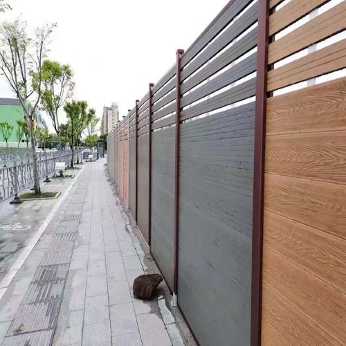 广东省塑木围栏围墙安装案例