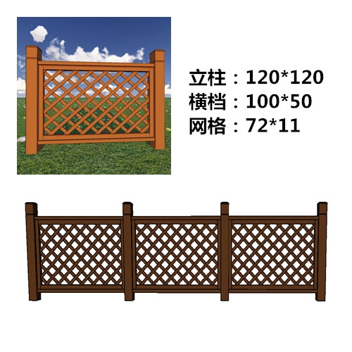 广东塑木围栏板销售厂家-塑木隔栅围栏款式