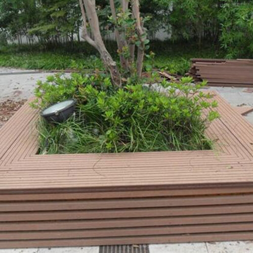 广东省塑木花箱树池制作案例