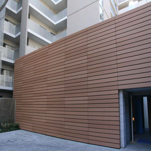 广东省社区物业管理处塑木外墙施工案例