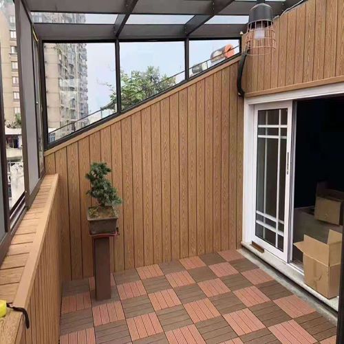 广东省阳光房室内木塑墙板装修施工案例