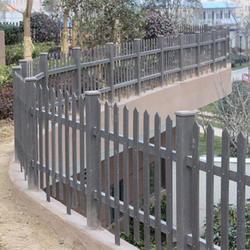 广东省小区木塑篱笆护栏栏杆安装工程案例展示