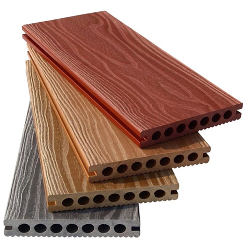 广东共挤户外木塑材料厂家直销浮雕木纹塑木地板栈道板材